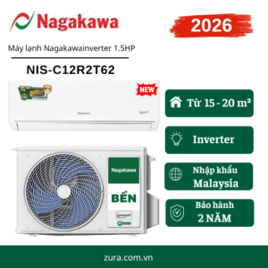 Máy lạnh Nagakawa Inverter 1.5 HP NIS-C12R2T62 mới năm 2026