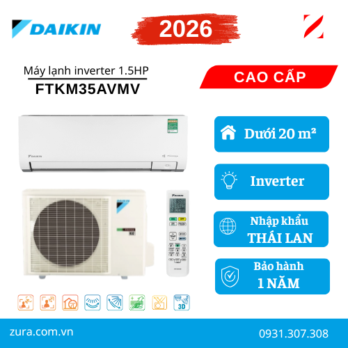 Máy lạnh Daikin inverter 1.5HP FTKM35AVMV