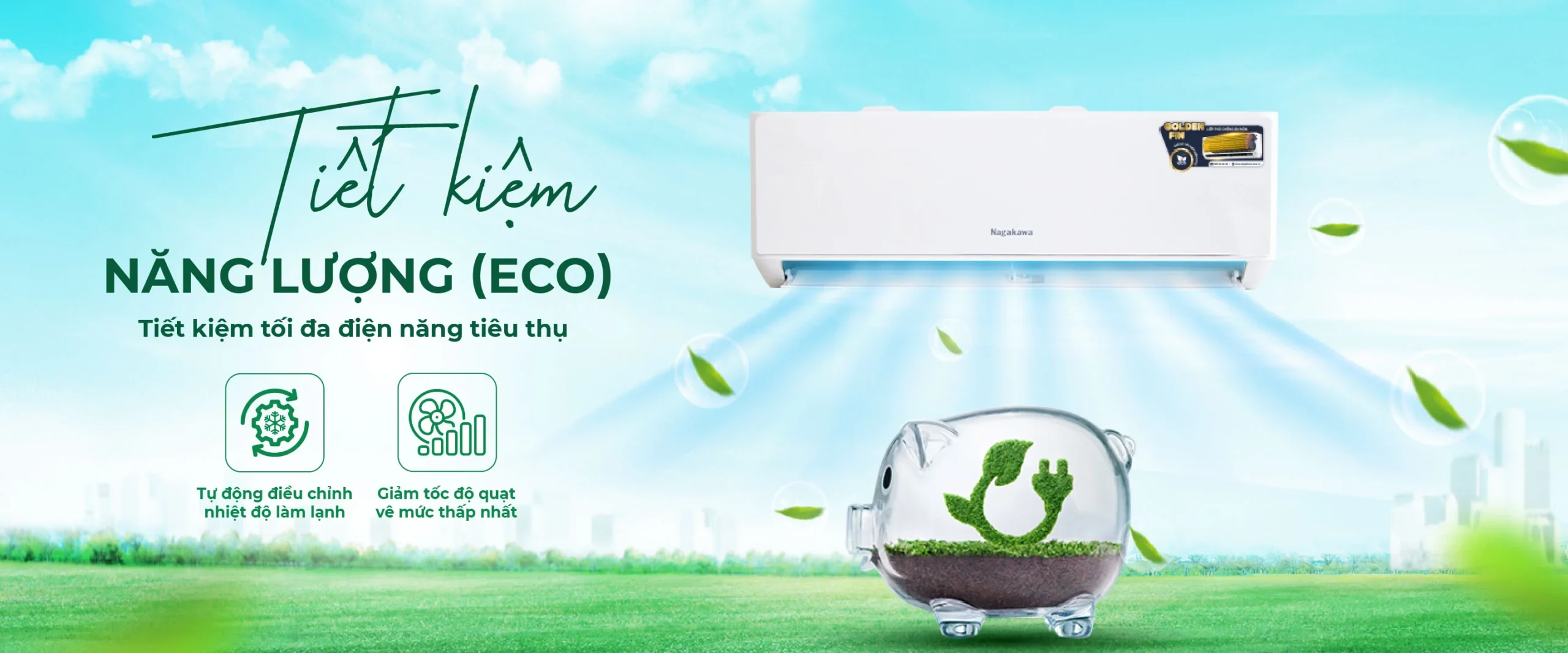 Chức năng eco tiết kiệm điện trên máy lạnh nagakawa