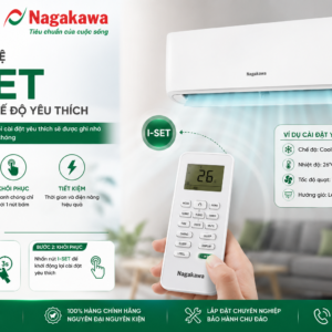 Công nghệ ghi nhớ chế độ yêu thích I-Set trên máy lạnh Nagakawa