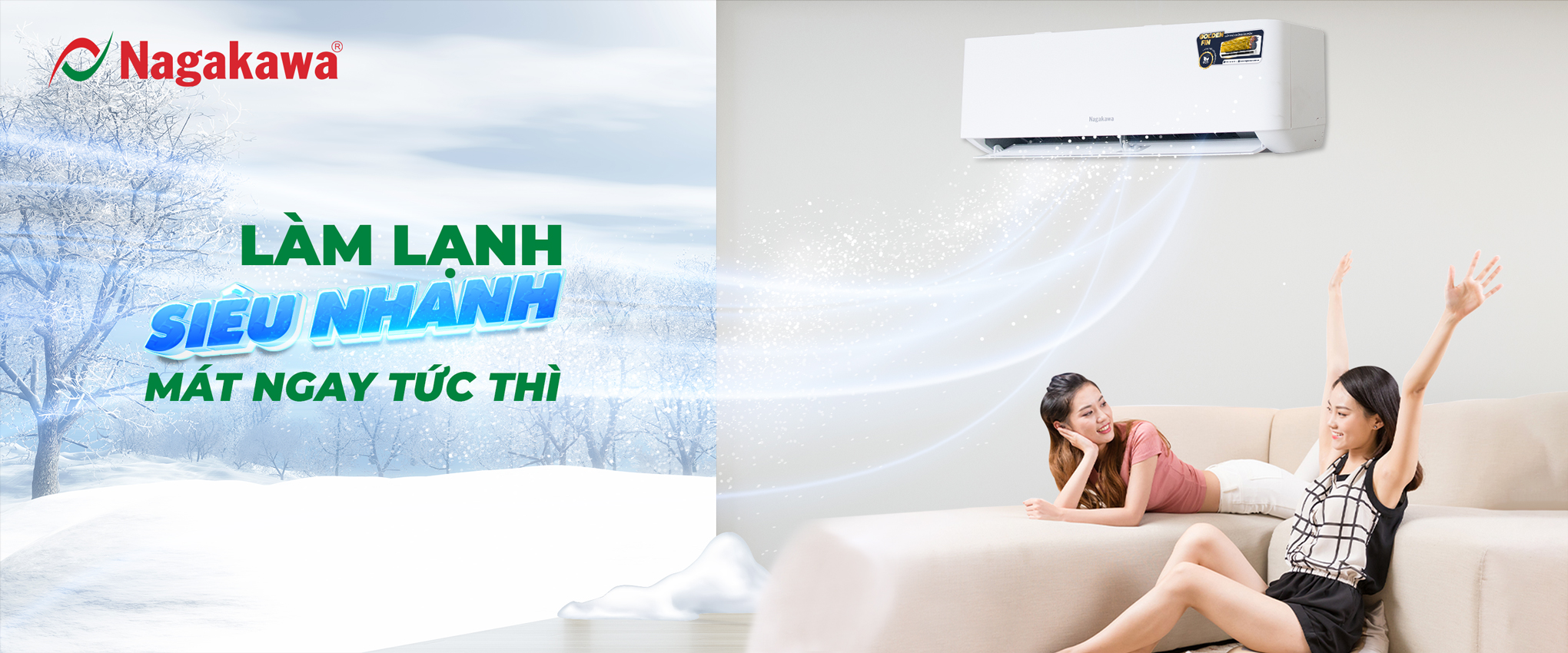 Công nghệ làm lạnh nhanh máy lạnh Nagakawa