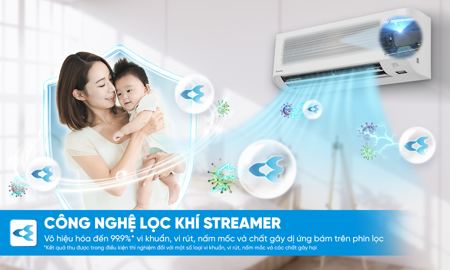 Công nghệ Streamer diệt khuẩn máy lạnh Daikin